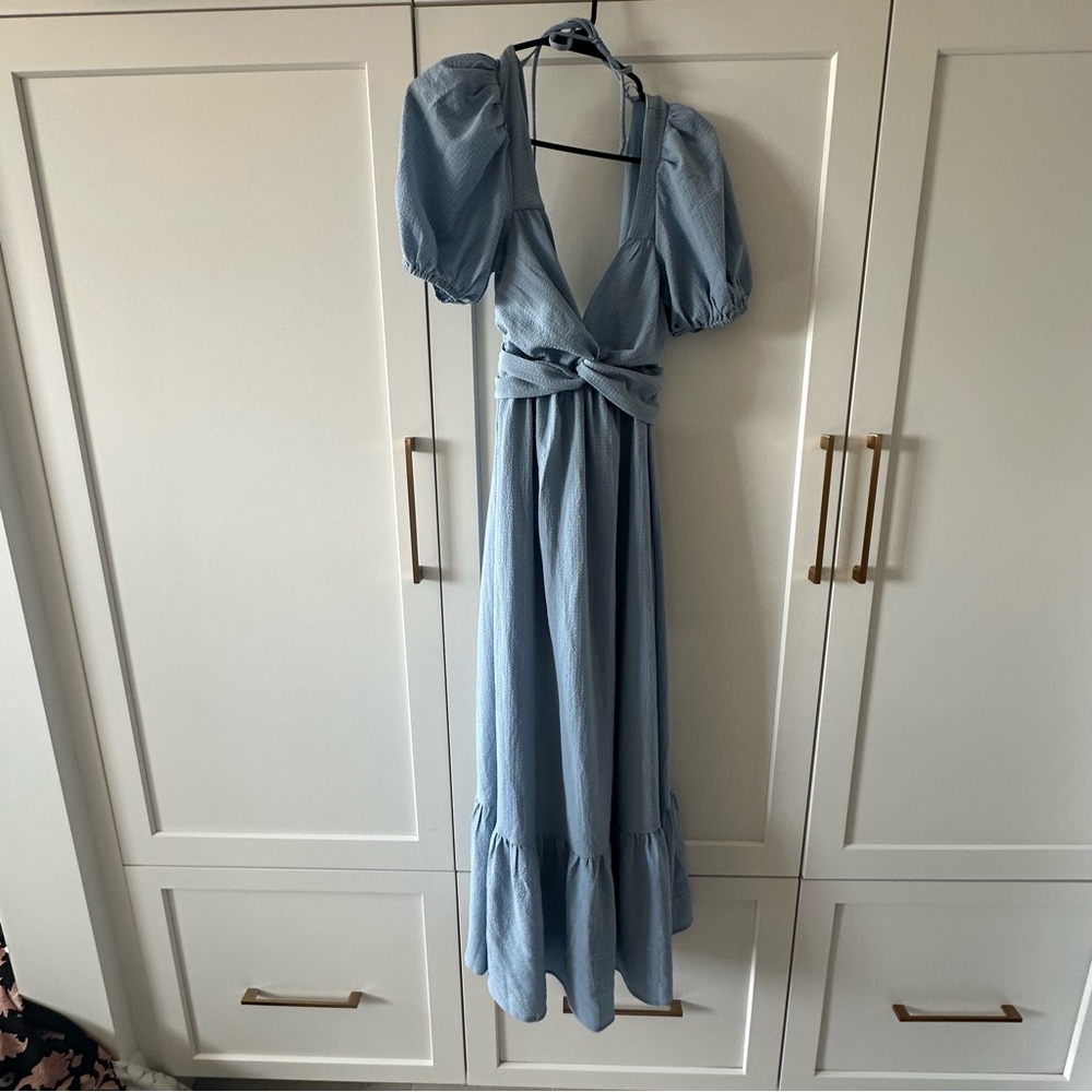 Elegant Blue Maxi Dress